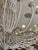 Vintage Wrought Iron Large White Chandelier For Sale - Image 4 of 14