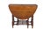 Queen Anne Antique William & Mary Style Oak Oval Drop Leaf Gateleg Side Table For Sale - Image 3 of 12