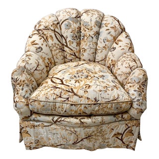 Brunschwig & Fils Channel Backed Club Chair For Sale