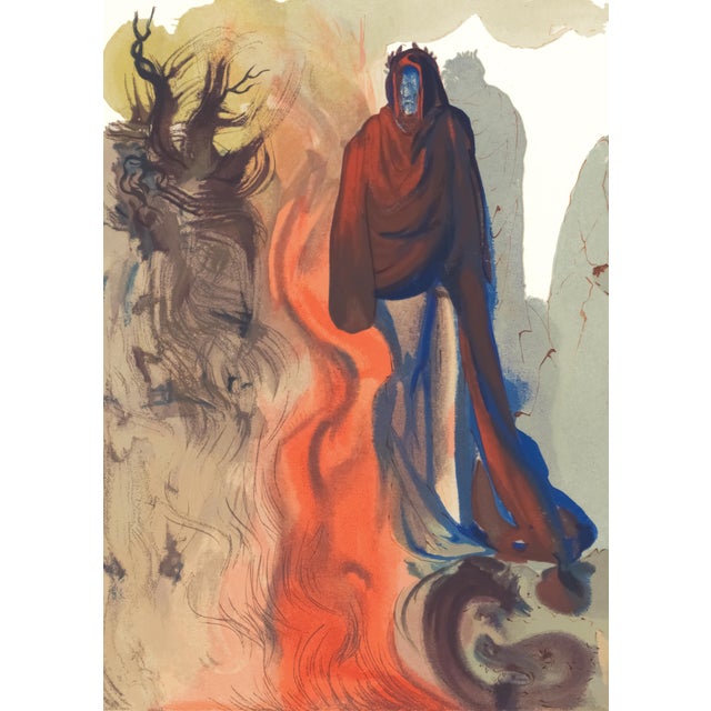 Original engraving from Salvador Dalí’s "The Divine Comedy" published by Editions d’Art Les Heures Claires, Paris, in...