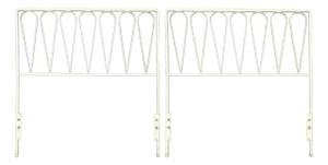 Pair of White Iron Twin Size Headboards