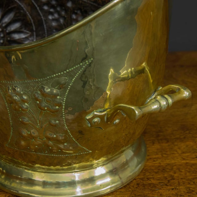 Victorian Brass Coal Helmet For Sale - Image 3 of 10
