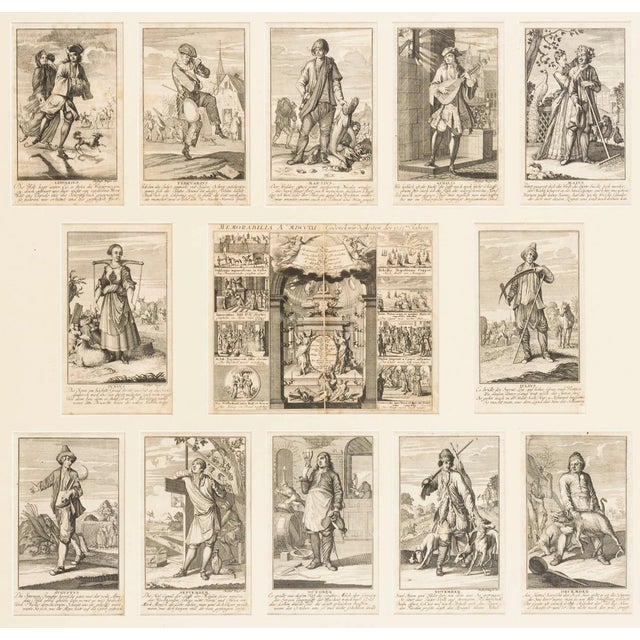 Johann Christoph Weigel, Pocket Calendar for the Year 1722, Paper For Sale