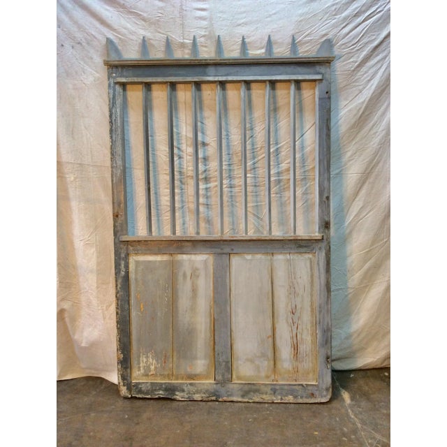 Early 20th Century French Wood Painted Garden Gate For Sale - Image 13 of 13