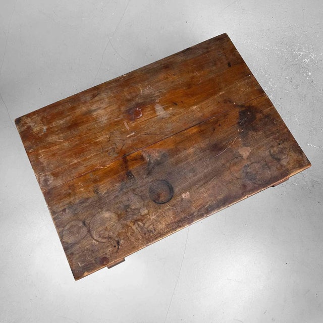 Brown Japanese Traditional Low Writing Desk, 1920s For Sale - Image 8 of 10