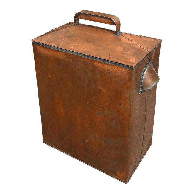 Antique Copper Water Boiler Box For Sale