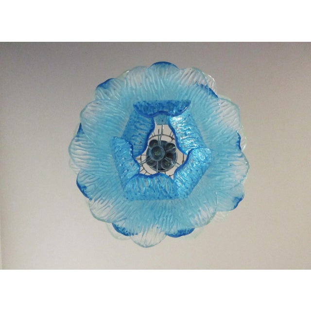 Blue Italian Murano Chandelier, 1984 For Sale - Image 8 of 16