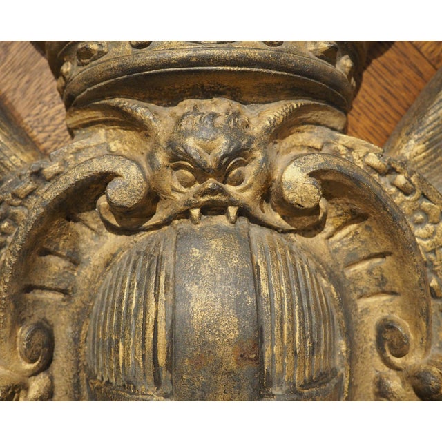 Gold Antique Gilded Cast Iron Coat of Arms Plaque, the House of Savoy, C. 1900 For Sale - Image 8 of 13