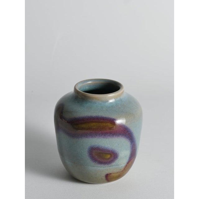 Vintage Studio Pottery Stoneware Vase with Jun-Style Glaze by Rolf Palm, 1991 For Sale - Image 16 of 18