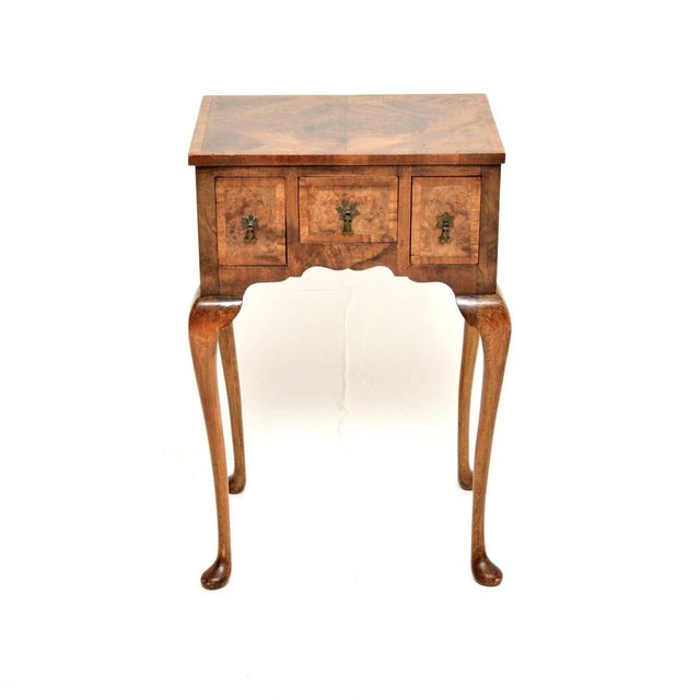 Antique Burr Walnut Side Table, 1900s For Sale - Image 12 of 12