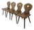 Vintage Tyrolean Farmhouse Heart Cutout Wooden Dining Chairs, 1970s, Set of 4 For Sale