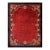 Fabuluos Red Open Field Color With Nice Floral Border Antique Chinese Art Deco Rug For Sale