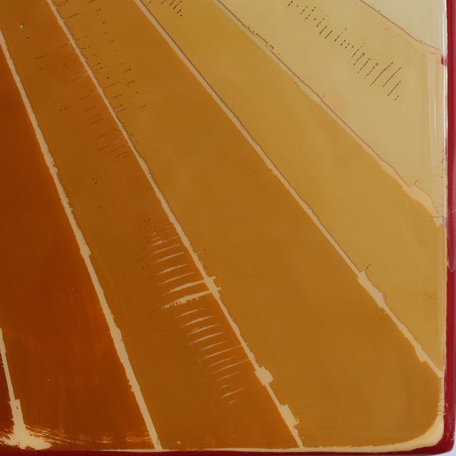 Wiggle Room 38 - Original Mid-Century Modern Color Field Resin Mixed Media Wall Art For Sale In Los Angeles - Image 6 of 9