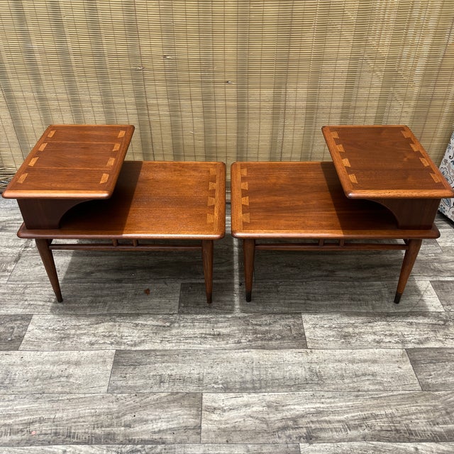 Brown A Pair of Newly Refinished Mid Century Modern Side Tables by Lane Acclaim Circa 1960s For Sale - Image 8 of 18