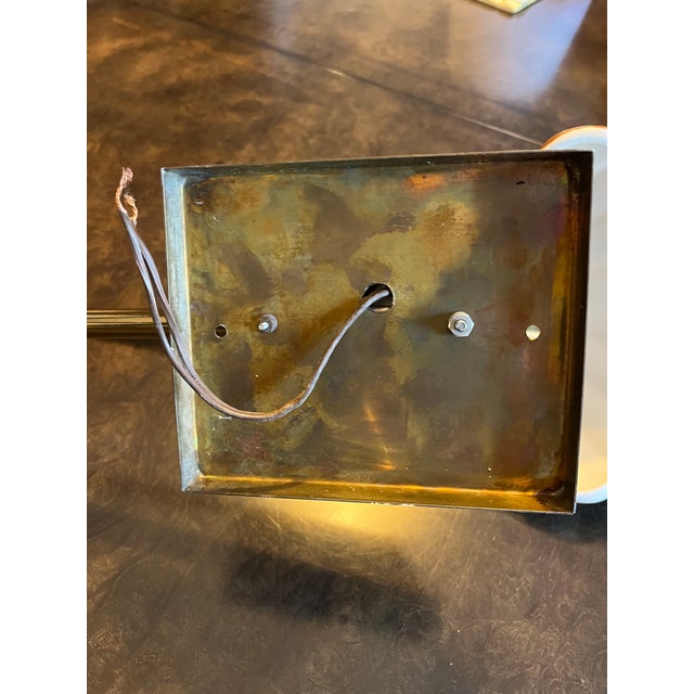 1980s Hollywood Regency Coastal Shell Sconce in Glazed Ceramic and Brass For Sale - Image 9 of 10