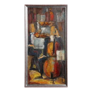 String Section, Edith Montlack Oil on Canvas