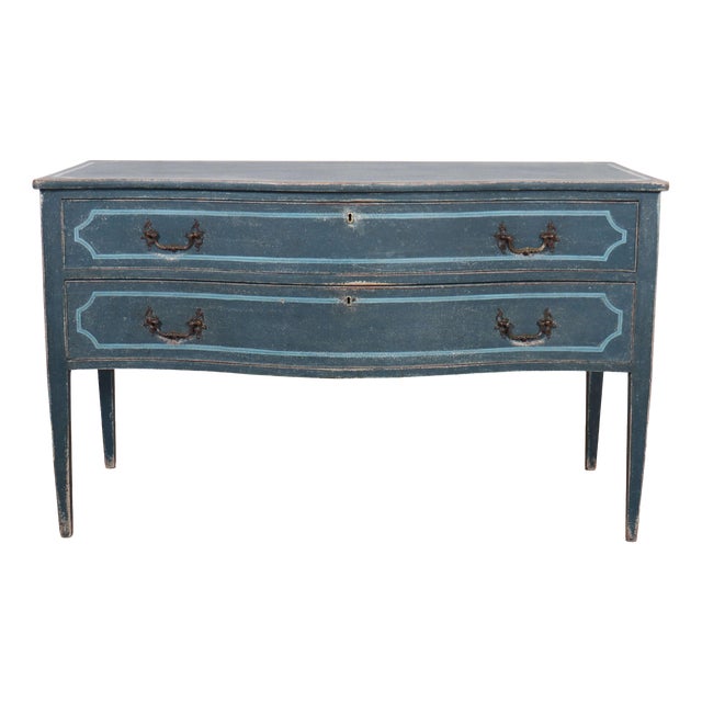 Italian Painted Serpentine Commode For Sale