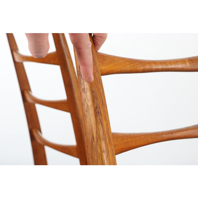 Black 1960s Niels Koefoeds Hornslet Liz Teak Dining Chairs - Set of 6 For Sale - Image 8 of 12