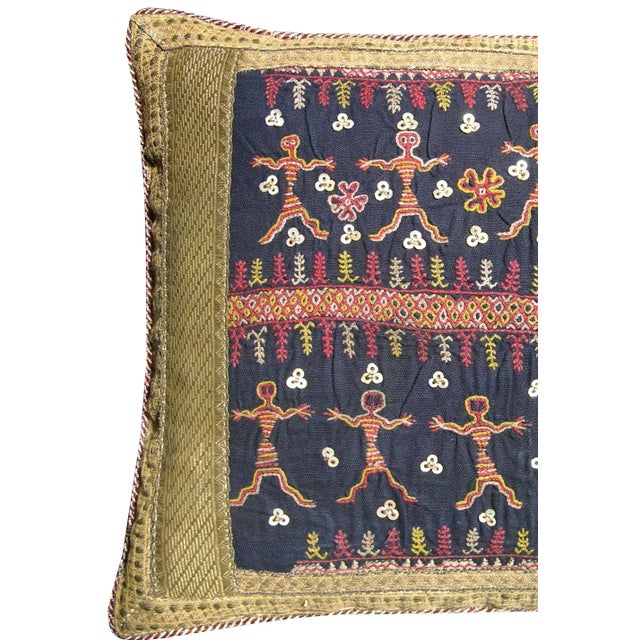Circa 1880 Antique Uzbak Pillow For Sale - Image 4 of 9