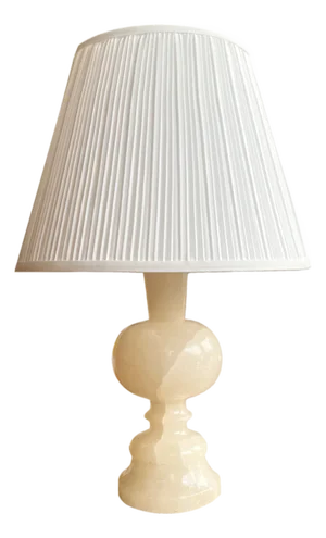 Vintage French Table Lamp in Alabaster, 1950s