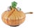 1960s Este Ceramic Large Majolica Onion Tureen Covered Dish Centerpiece For Sale