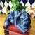 Pair of signed figurative bookends by Uruguayan artist and architect Eduardo Strauch, dated 1994. Each sculptural bookend...