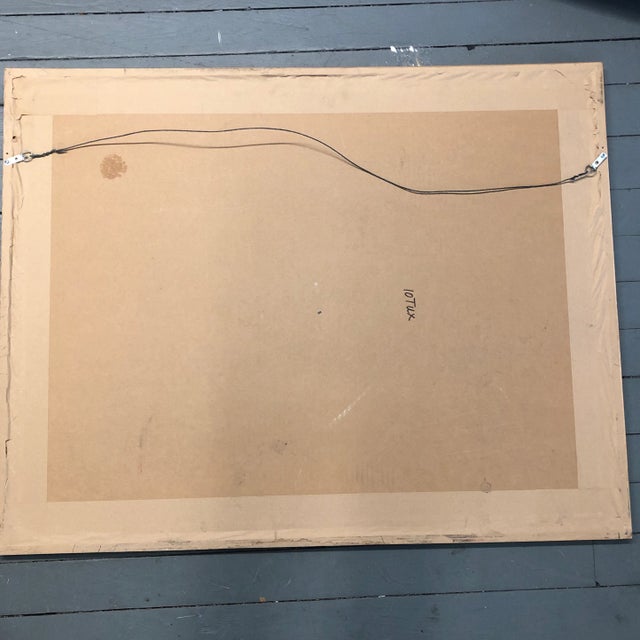 1970s Large Original Vintage Pastel Landscape Drawing Signed For Sale - Image 5 of 6