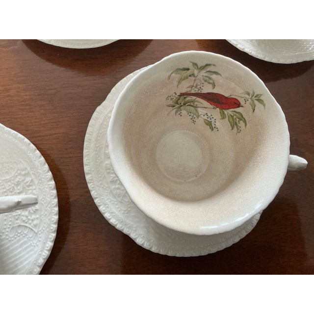 Ceramic 1970s Tea Cups and Saucers From the Aviary Collection by Royal Cauldon - 16 pcs For Sale - Image 7 of 11