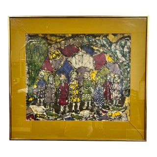 Mid Century Batik Painting Cousin From Peru Marion Knudsen For Sale