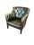 English Chestefield Green Chair For Sale - Image 3 of 7