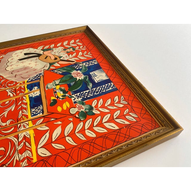 Henri Matisse Vintage 1949 Mourlot Fine Art Lithograph Print Framed Paris Exhibition Poster " La Femme Au Luth " 1946 For Sale - Image 10 of 14