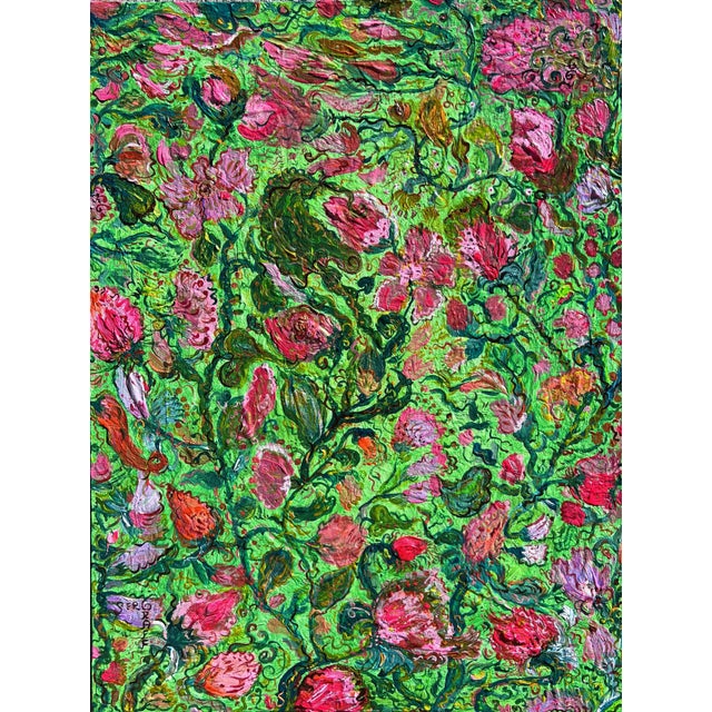 One-Of-A-Kind Abstract Painting on Canvas by Serg Graff " Flowering Ivy", Coa For Sale