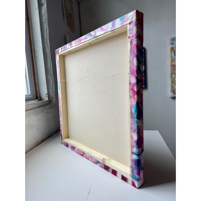 "French Pink" Abstract Acrylic Painting by Paula DeStefanis For Sale - Image 12 of 12