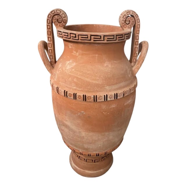 Monumental Tuscan Terracotta Volute Krater Urn – Handcrafted in Italy For Sale