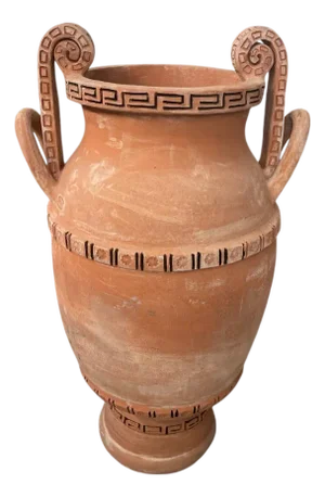Monumental Tuscan Terracotta Volute Krater Urn – Handcrafted in Italy