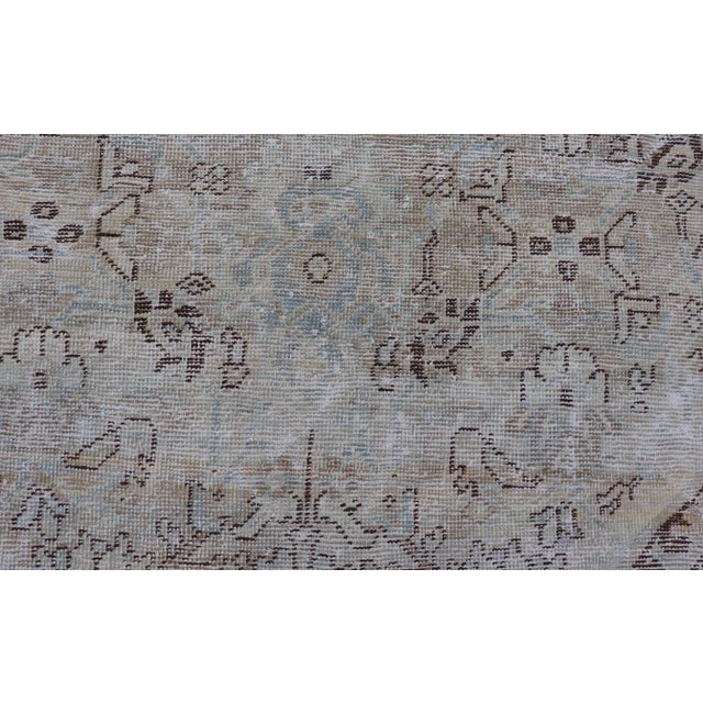 Mid 20th Century Mid 20th Century Vintage Persian Mahal Rug With Sub-Geometric Design With Small Medallion For Sale - Image 9 of 13