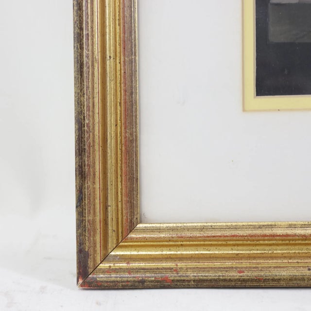 Wood Vintage Floral Still Life Painting With Iris Roses and Camellias in Ornate Gold Frame For Sale - Image 7 of 11