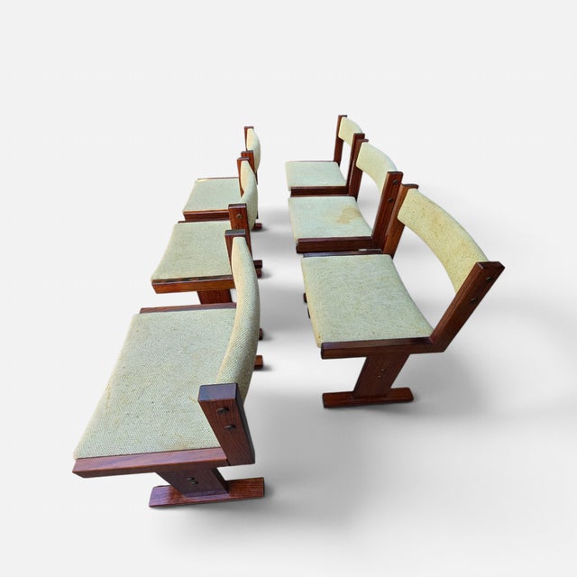 Gangsø Møbler Danish Brutalist Rosewood Dining Chairs Attributed to Gangso Mobler, 1970s. Set of 6 For Sale - Image 4 of 10