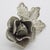 Vintage Italian Handmade Genuine Silver Filigree Rose Shaped Brooch, 1970s For Sale - Image 3 of 13