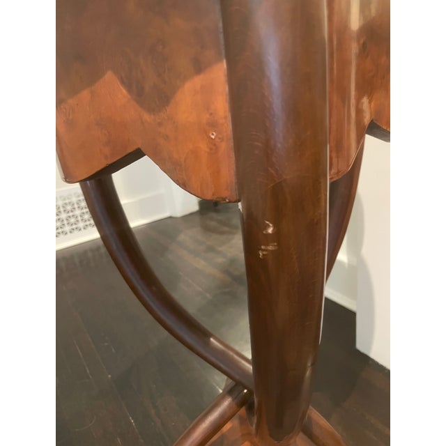 Late 20th Century Late 20th Century Art Deco Curved Leg Side Tables - a Pair For Sale - Image 5 of 8