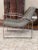 Art Deco Modern Leather Lounge Chair W/Channel Stitching For Sale - Image 3 of 13
