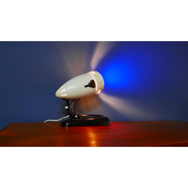 Bakelit Sollux Streamline Table Lamp from Hanau, 1950s For Sale - Image 6 of 11