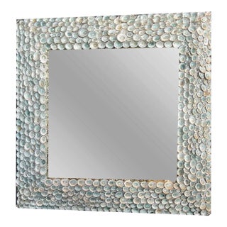 Handmade Cats Eye Shell Mirror For Sale