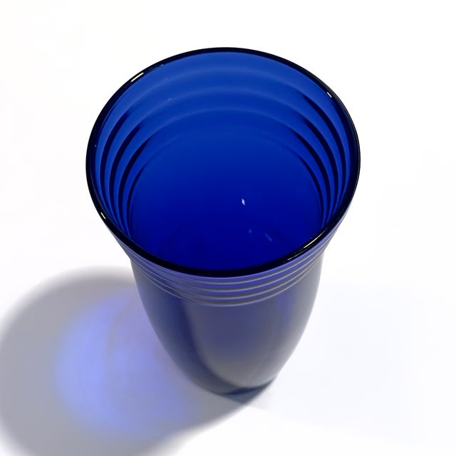 Vintage Cobalt Blue Cocktail Glass Curation - Group of 6 For Sale - Image 12 of 12