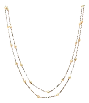 14 Karat Yellow Gold Beaded Fancy Link