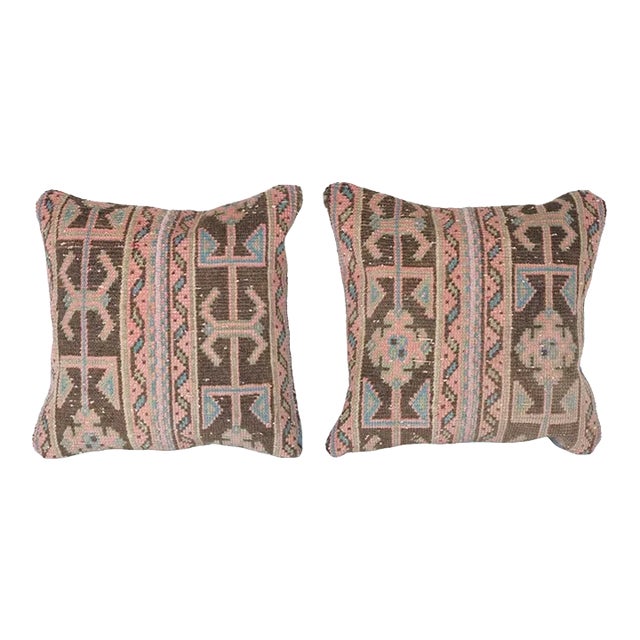 Anatolian Carpet Cushion Cover - Set of Two For Sale
