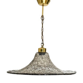 Vintage Glass Pendant Lamp, 1970s For Sale