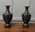 Vintage Black Cloisonné Baluster Vases on Stands, 1920, Set of 2 For Sale - Image 4 of 8