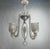 An elegant five-arm chandelier by Ercole Barovier, crafted from Murano glass using the signature silvered and iridescent...