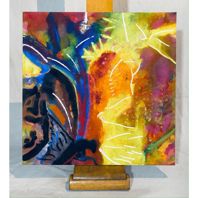 Contemporary Power Play #1 Charles Schorre Abstract Colorfield Oil Painting on Canvas For Sale - Image 3 of 3